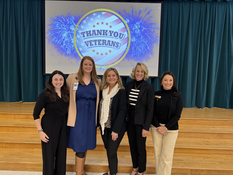 Kristin at Veterans Day school event